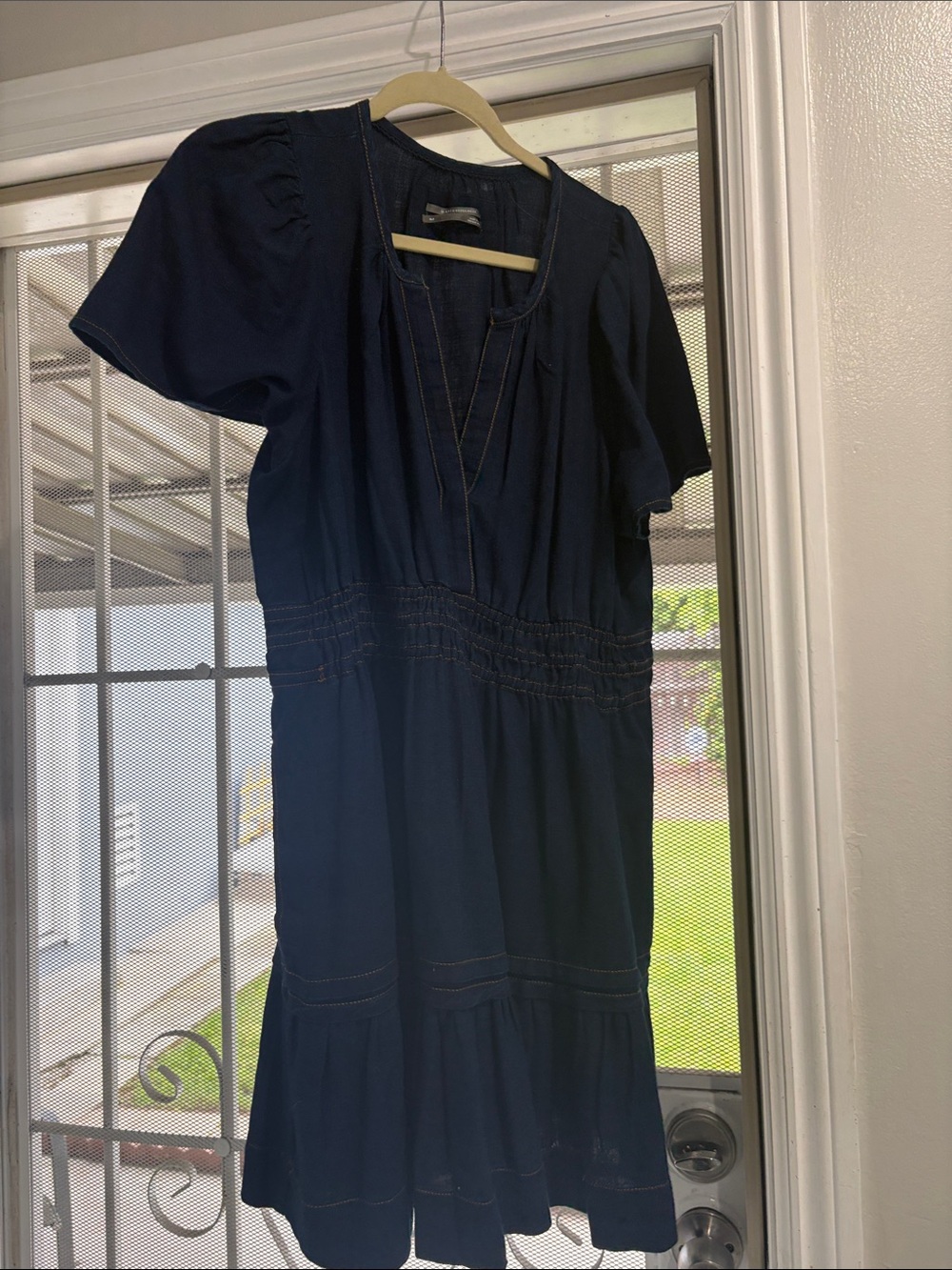 Anthropolgie somerset Mini dress denim edition  Navy  Dress xl petite
